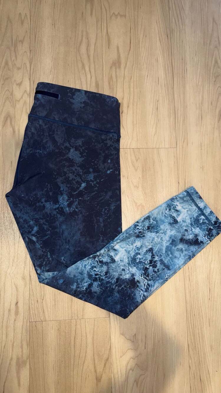 Lululemon Speed Up Tight Sea Mist Multi Blue Leggings Size 10